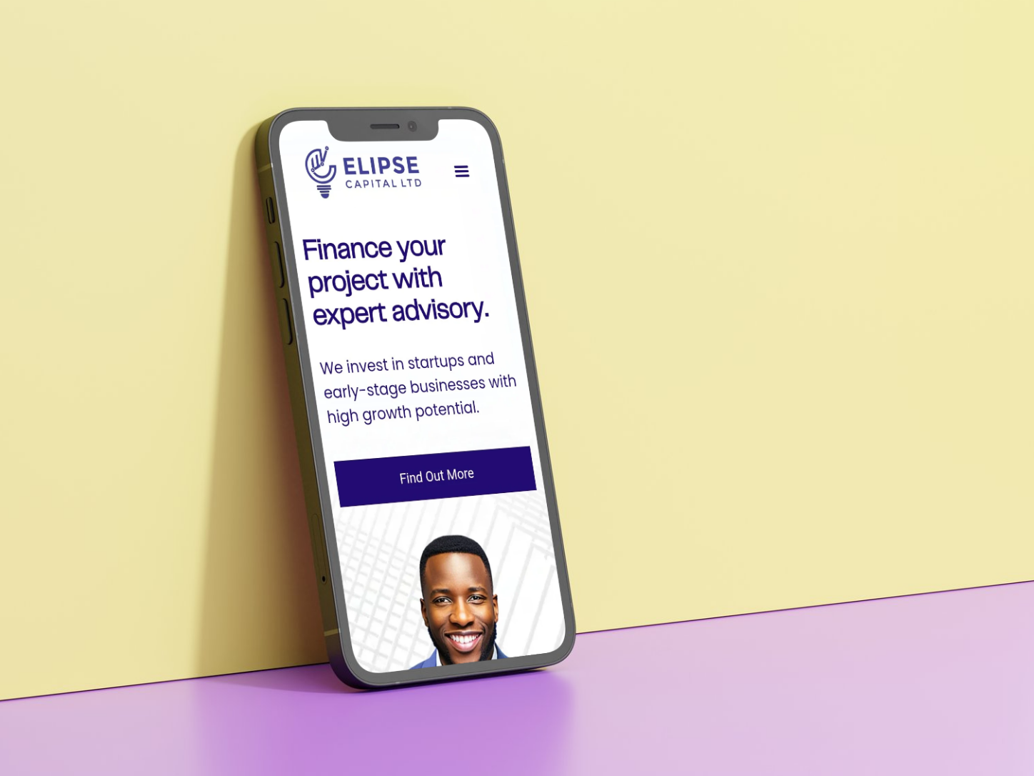 Elipse Capital homepage on mobile